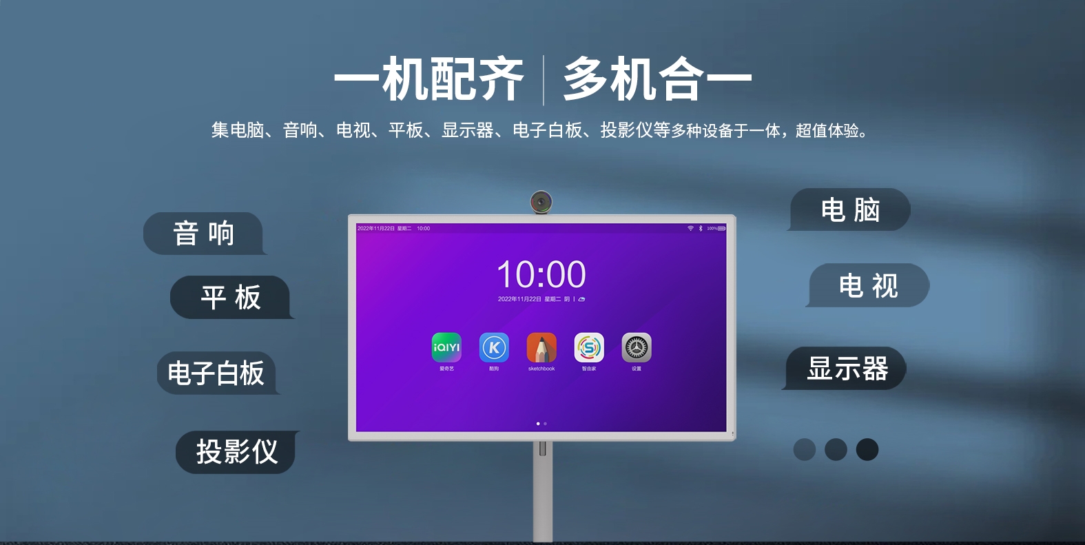 【展品抢先看】一机N用，多场景融合，yd2333云顶电子游戏科技智由屏亮相ISVE