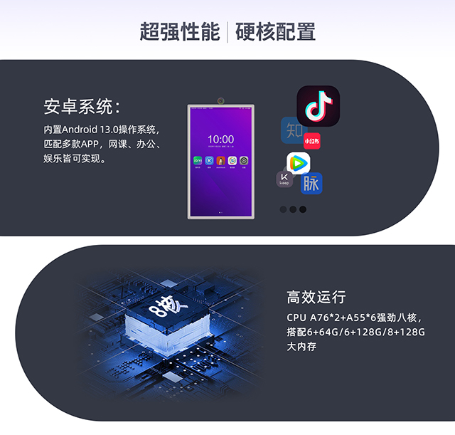 yd2333云顶电子游戏科技闺蜜机性能强大，搭载8+128G八核处理器Android 13.0